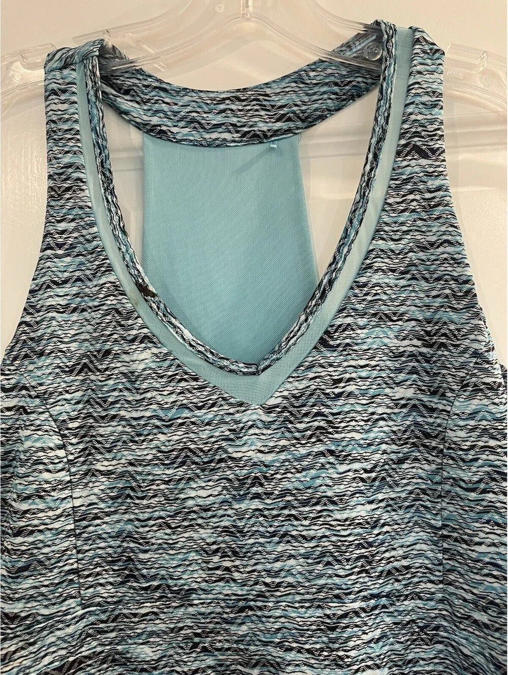 MPG Dress Women’s Size Small Blue Sleeveless Athletic Tennis Golf V-Neck Padded